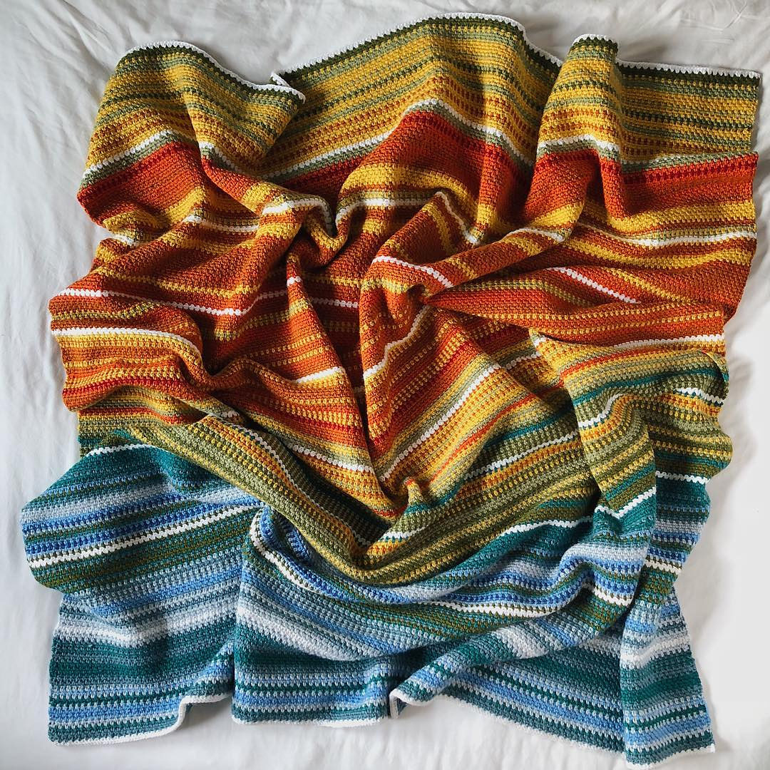 Temperature Blanket Crochet or Knit Your Data Henstooth Homestead